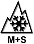 Reifen mit Alpine-Symbol 3PMSF und Schneeflockensymbol