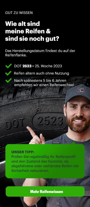 Reifenalter prüfen anhand DOT-Nummer