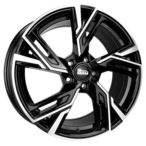 MAM WHEELS MAM RS5 black front polished 7.0Jx16 5x114.3 ET38