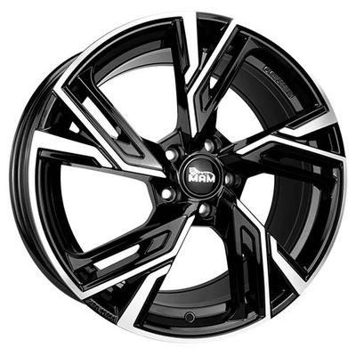 MAM WHEELS MAM RS5 black front polished 8.0Jx18 5x120 ET35