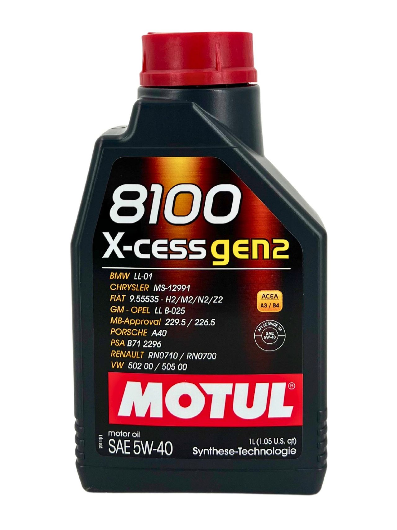 Motul 8100 X-cess GEN2 5W-40 1 Liter Motul 8100 X-cess GEN2 5W-40 1 Liter