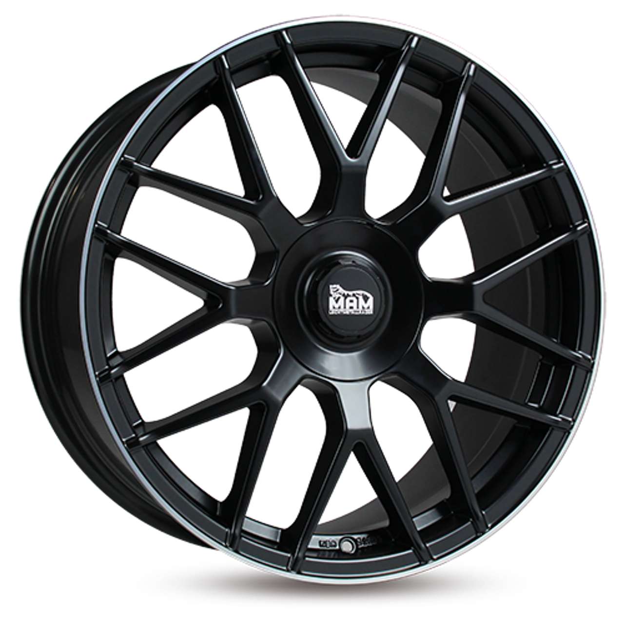 MAM MAM GT1 matt black lip polished 10.0Jx22 5x120 ET40