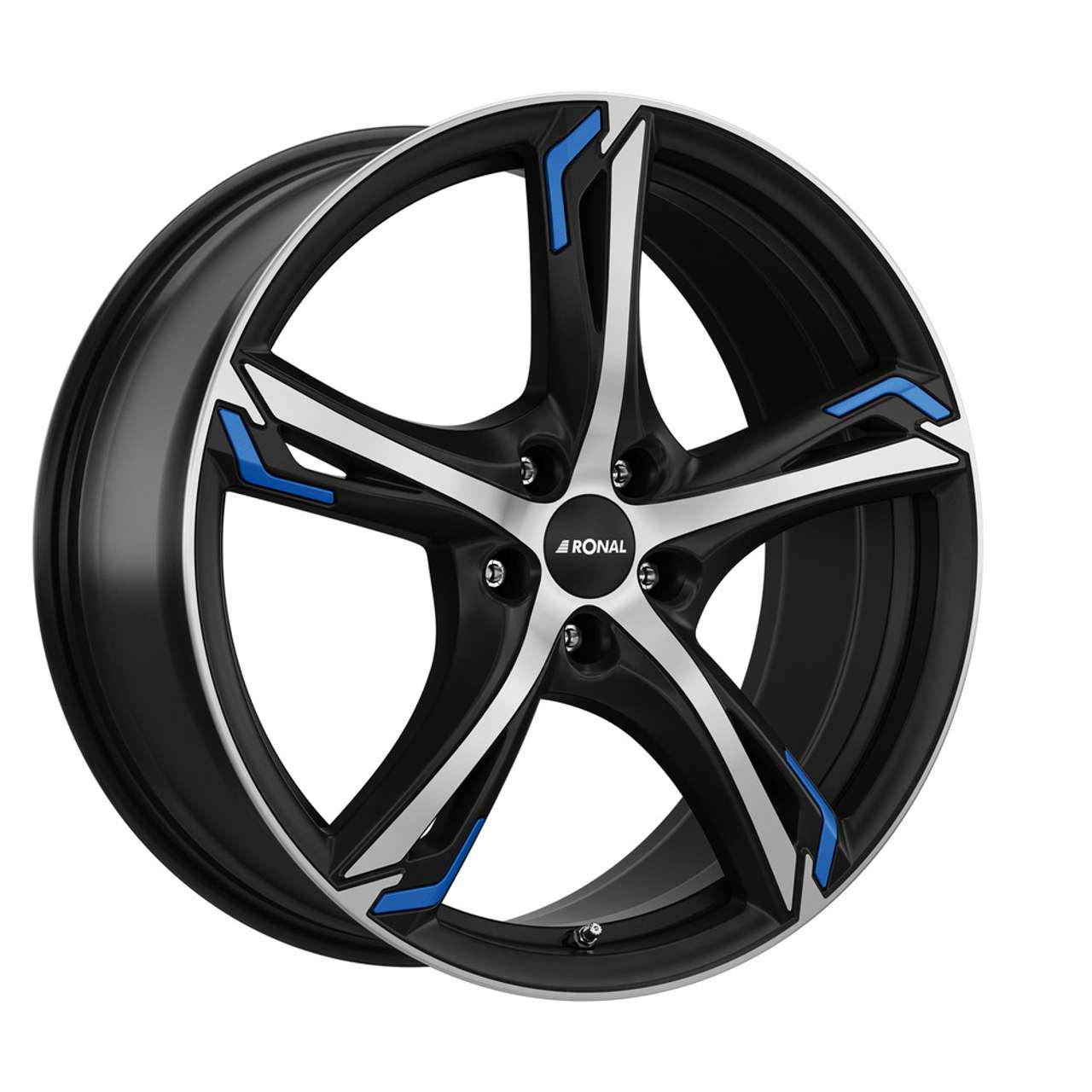 RONAL RONAL R62 BLUE jetblack-matt-frontkopiert 8.0Jx19 5x108 ET55