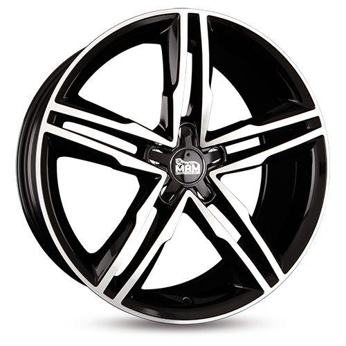 MAM WHEELS MAM A1 black front polished 8.0Jx18 5x112 ET44