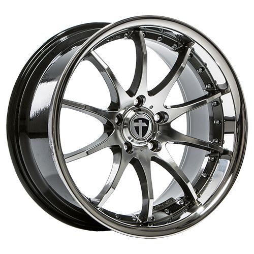 TOMASON TN8 hyperblack diamond polished with Steel lip 8.5Jx19 5x120 ET35