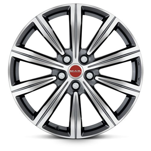 MAK BIRMINGHAM UNIVERSAL gun metal mirror face 8.0Jx19 5x112 ET28