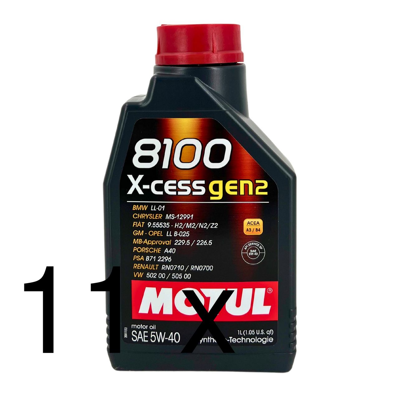 Motul 8100 X-cess GEN2 5W-40 11x1 Liter