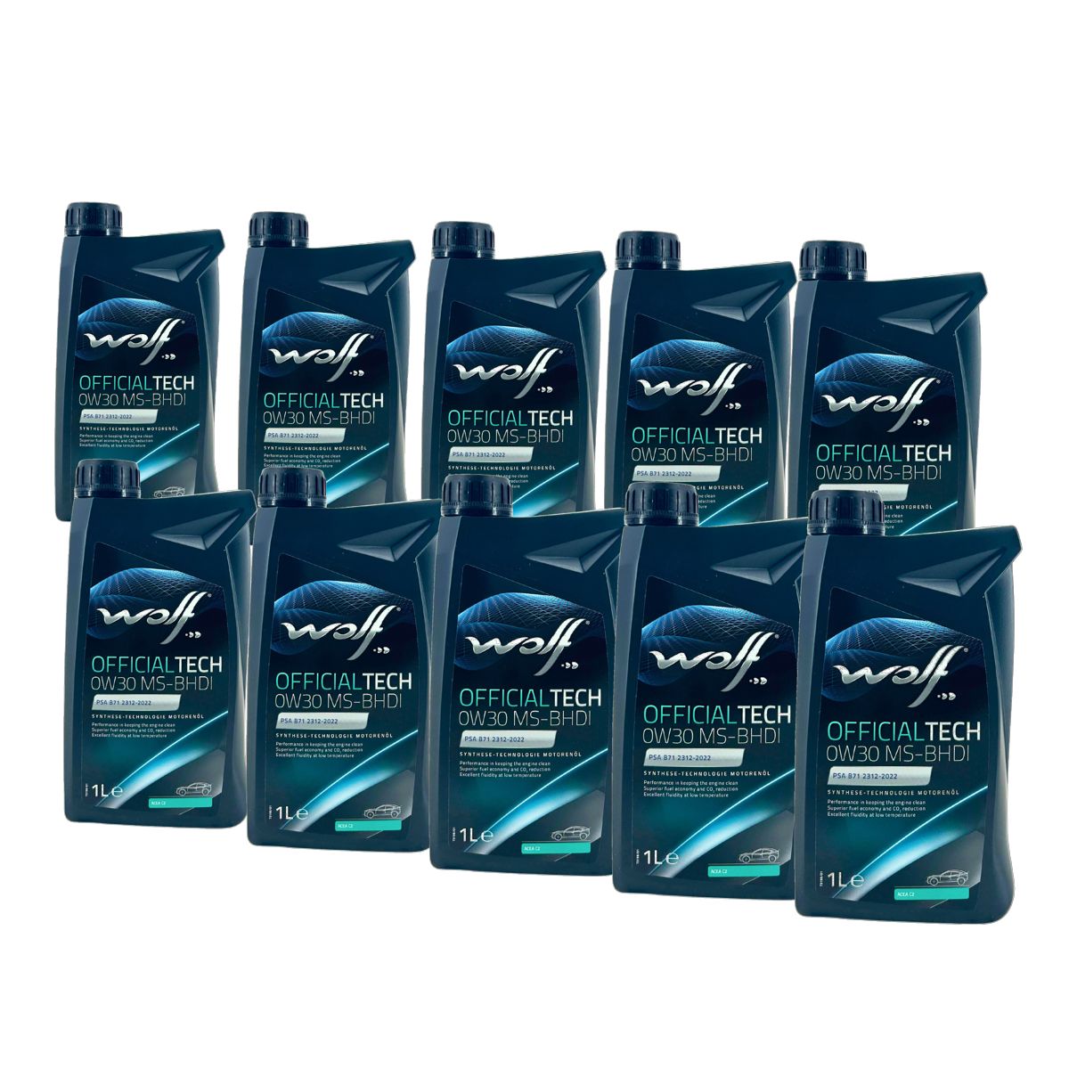 Wolf OfficialTech 0W-30 MS-BHDI 10x1 Liter