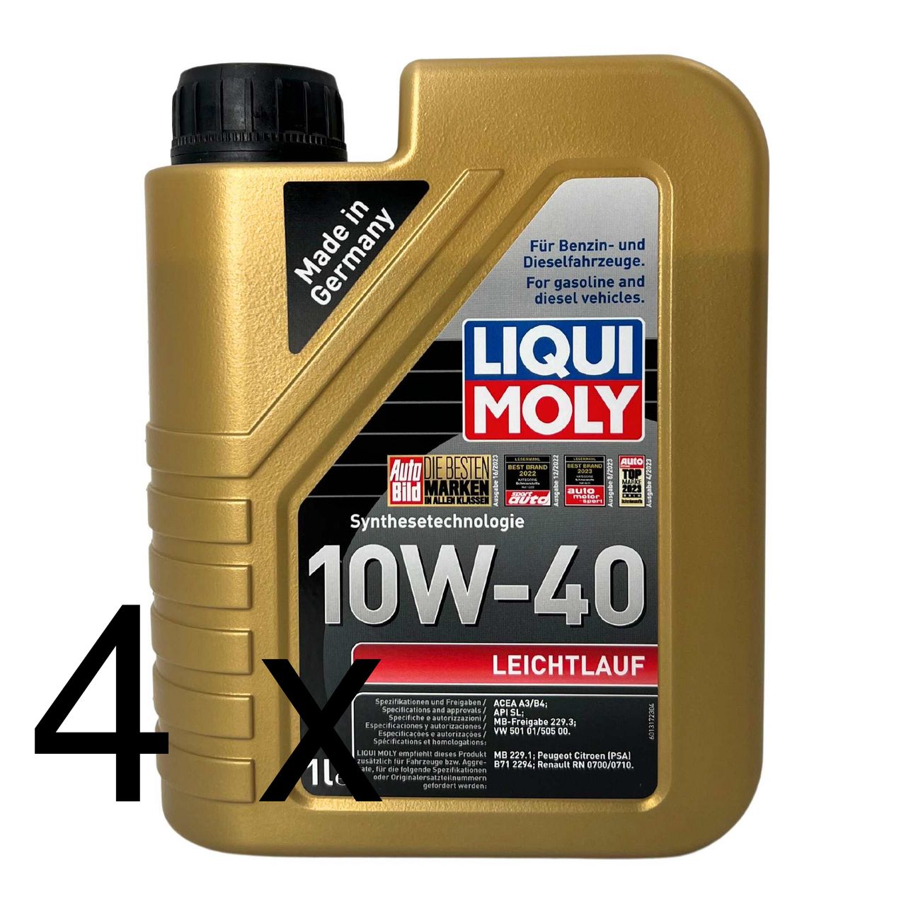 Liqui Moly Leichtlauf 10W-40 4x1 Liter Liqui Moly Leichtlauf 10W-40 4x1 Liter