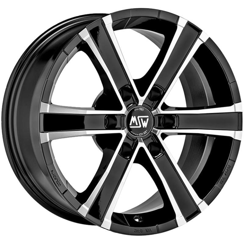 MSW Sahara 6 Gloss black full polished 8x17 6x114.3 ET20