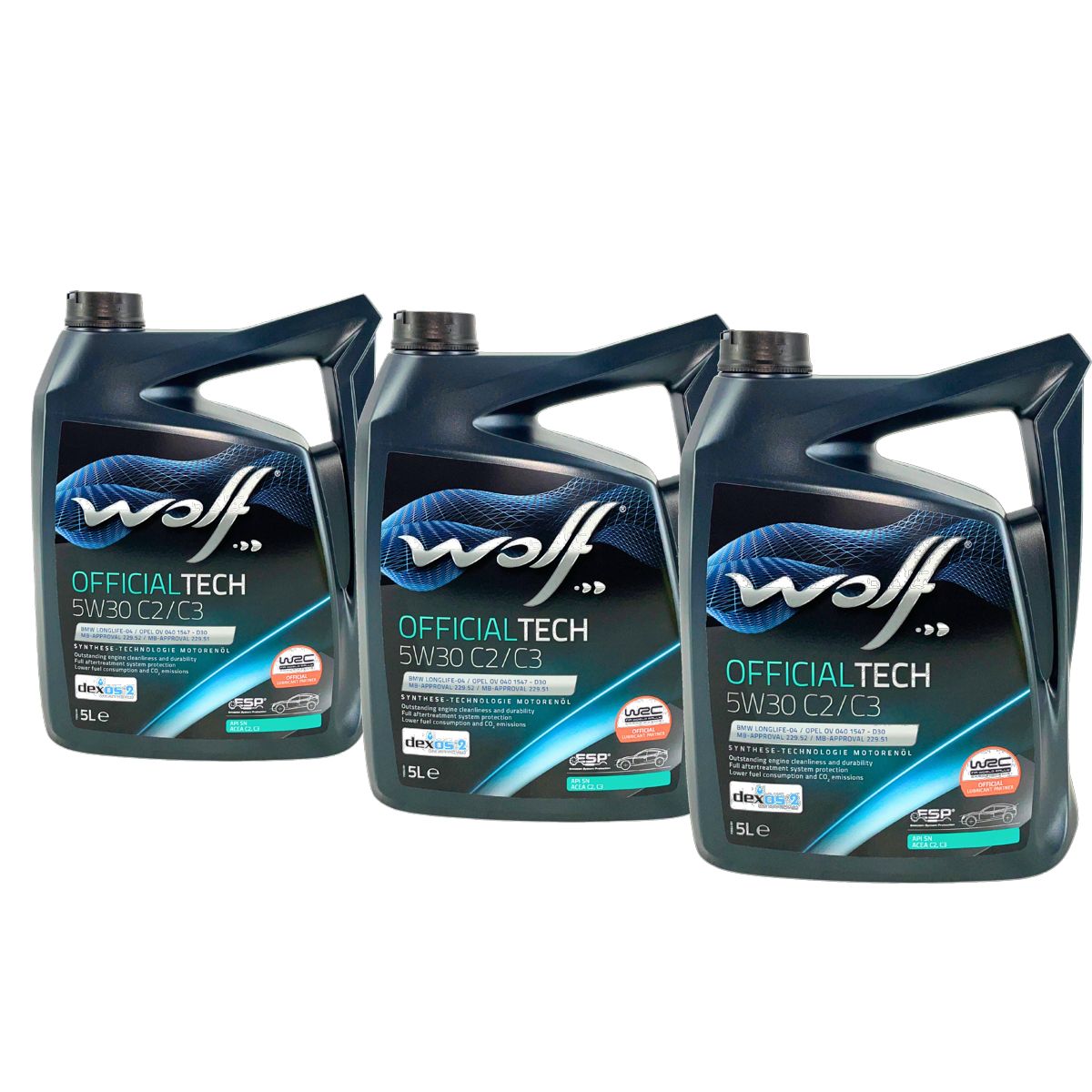 Wolf OfficialTech 5W-30 C2/C3 3x5 Liter