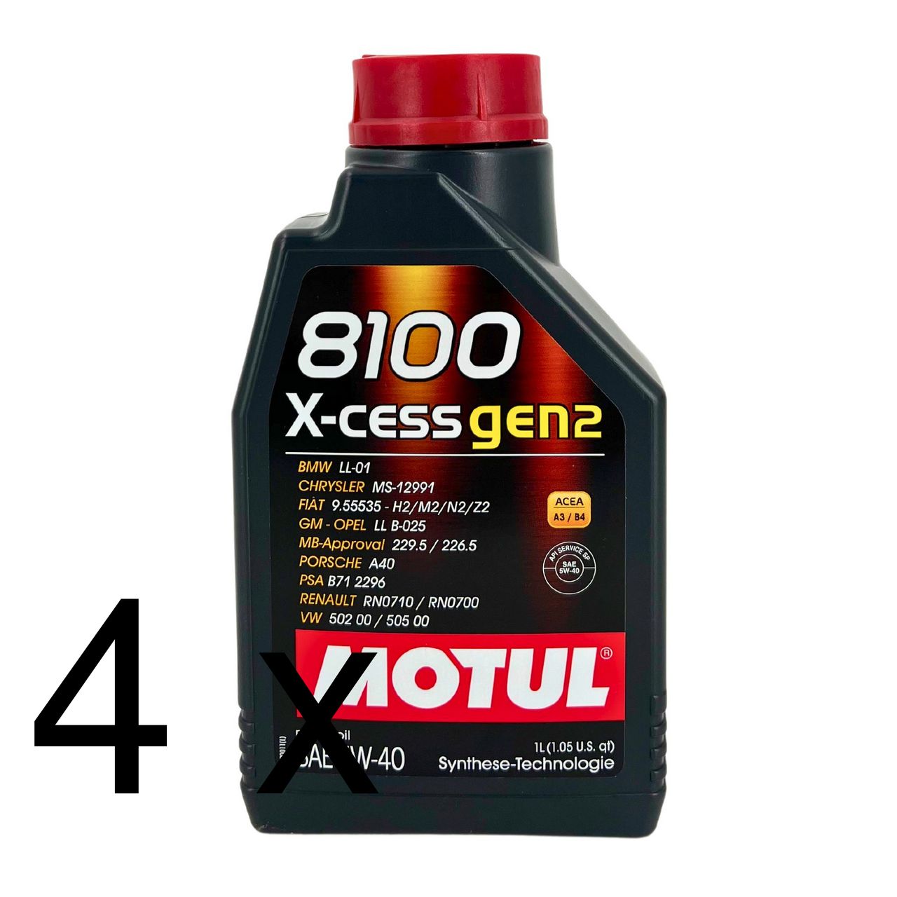 Motul 8100 X-cess GEN2 5W-40 4x1 Liter Motul 8100 X-cess GEN2 5W-40 4x1 Liter