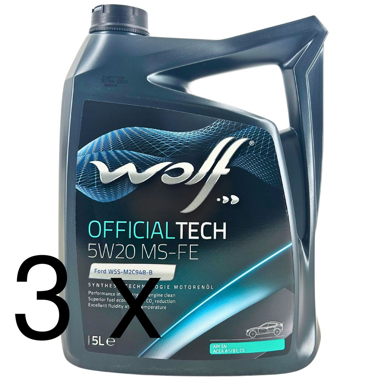 Wolf OfficialTech 5W-20 MS-FE 3x5 Liter