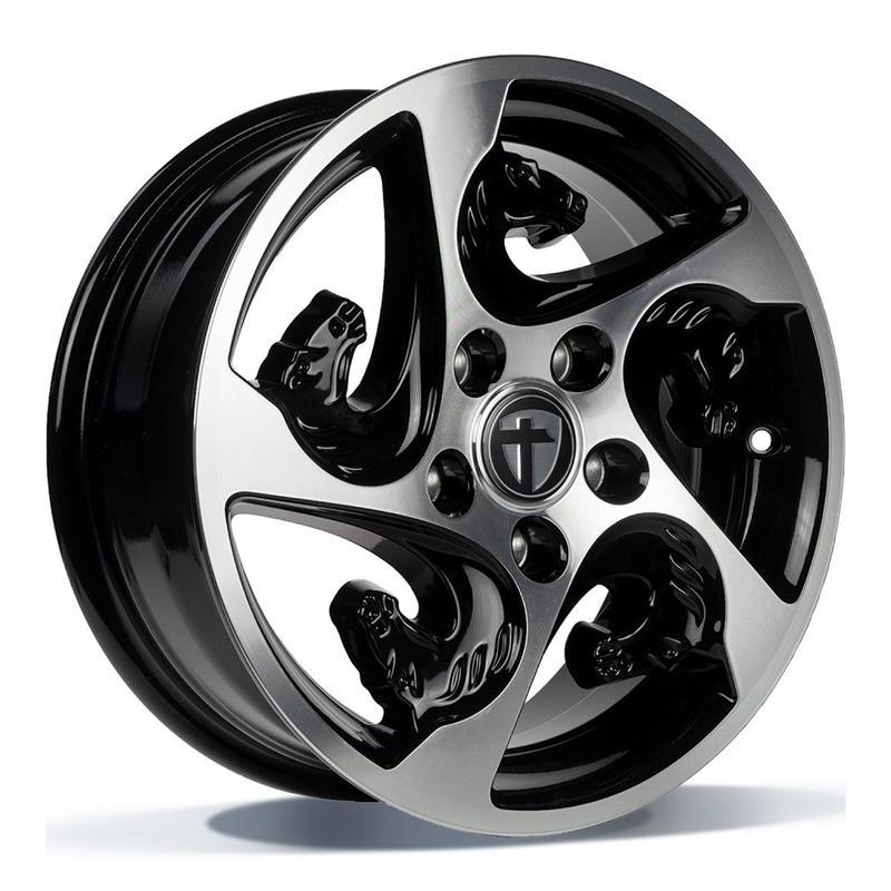 TOMASON TR-HORSE black polished 6.0Jx15 5x112 ET30