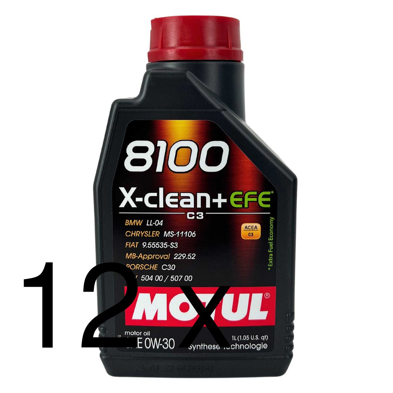 Motul 8100 X-Clean + EFE 0W-30 12x1 Liter