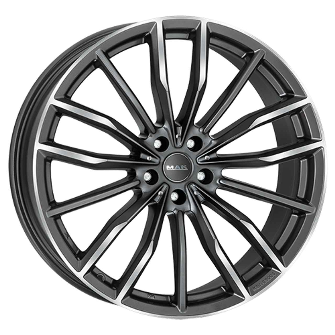 MAK RAPP gun metal mirror face 9.5Jx21 5x112 ET37