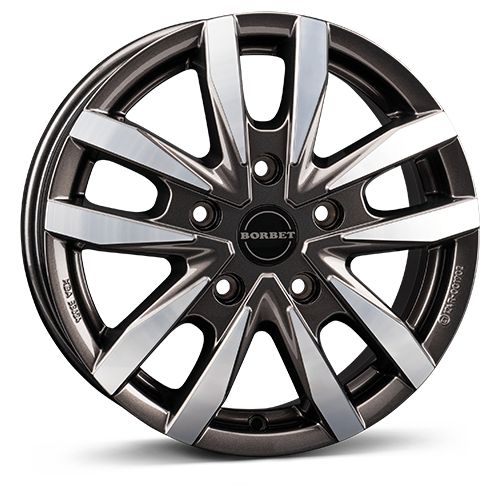 BORBET DESIGN CW5 mistral anthrazit glänzend poliert 7.5Jx18 5x118 ET53