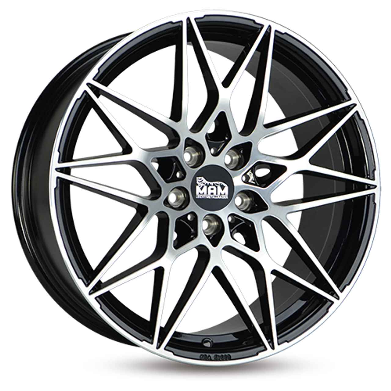 MAM MAM B2 black front polished 8.5Jx19 5x112 ET30