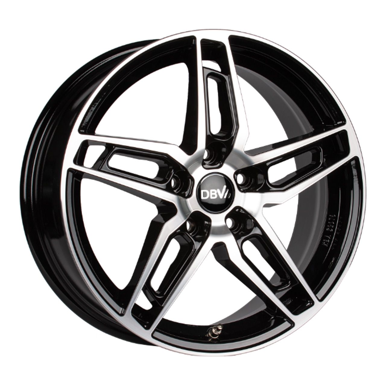 DBV 5DS 005 schwarz glänzend frontpoliert 8.0Jx19 5x112 ET48