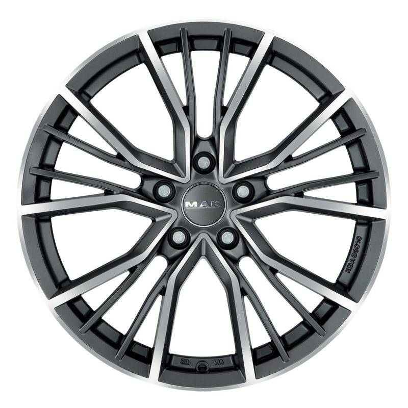 MAK UNION gun metal mirror face 7.0Jx17 5x100 ET48