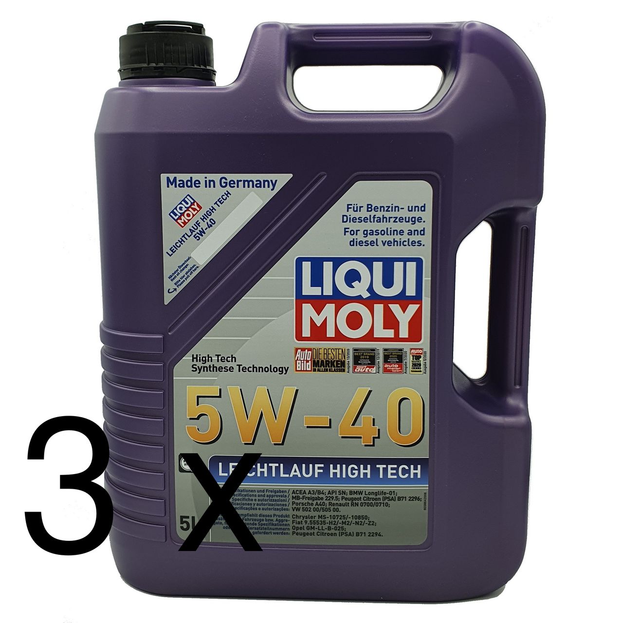 Liqui Moly Leichtlauf High Tech 5W-40 3x5 Liter Liqui Moly Leichtlauf High Tech 5W-40 3x5 Liter