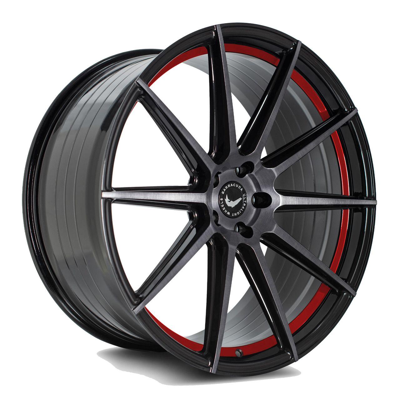 BARRACUDA PROJECT 2.0 silver brushed/ undercut Color Trim rot 9.0Jx20 5x112 ET35