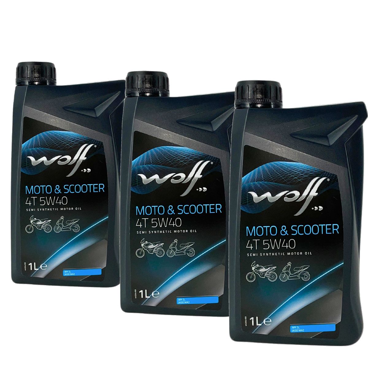 Wolf Moto & Scooter 4T 5W-40 3x1 Liter