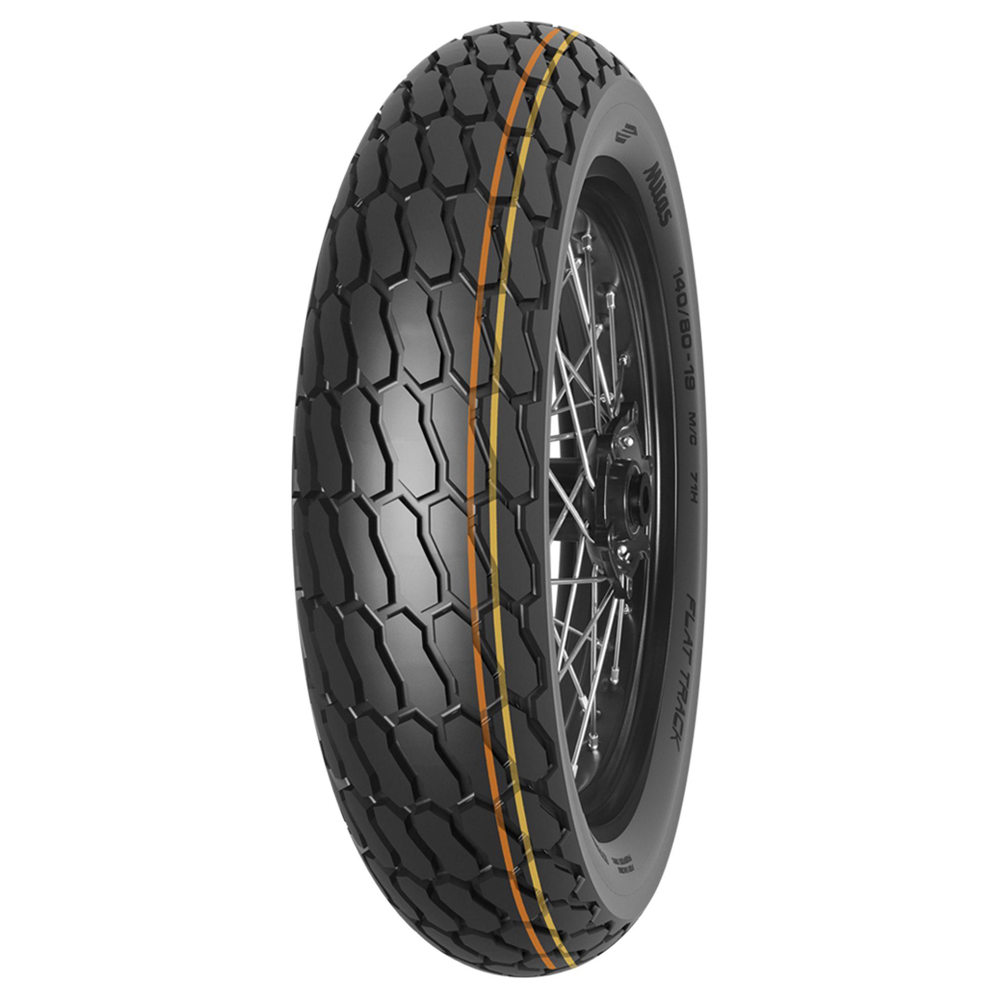 MITAS 130/80 - 19 M/C TT  FLAT TRACK SOFT (ORANGE-YELLOW) NHS (27x7-19) (IND)