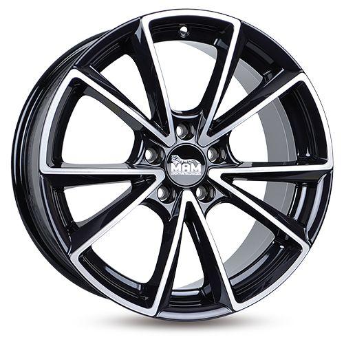 MAM WHEELS MAM A5 schwarz frontpoliert 8.0Jx18 5x112 ET45