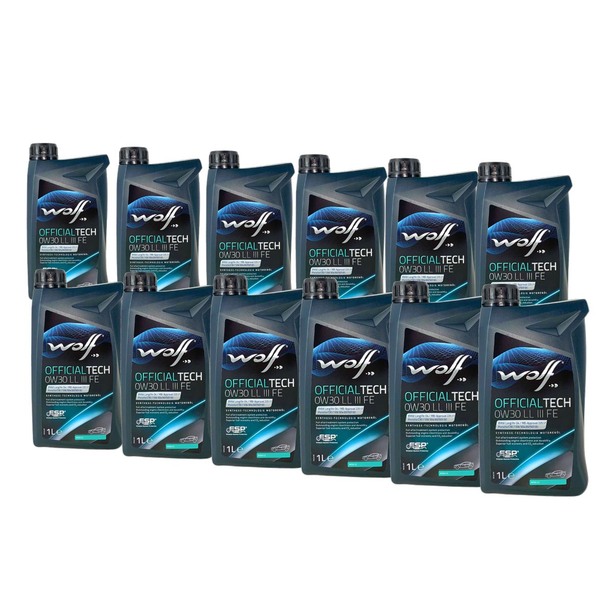 Wolf OfficialTech 0W-30 LL III FE 12x1 Liter