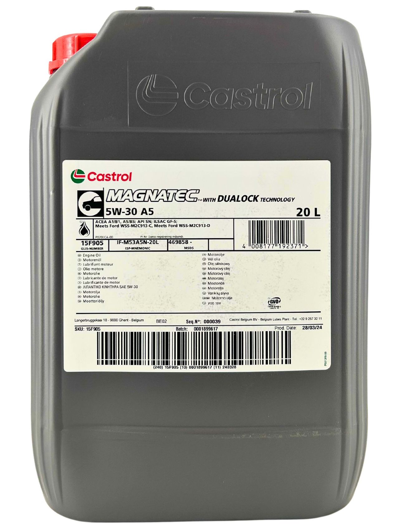 Castrol Magnatec 5W-30 A5 20 Liter Castrol Magnatec 5W-30 A5 20 Liter