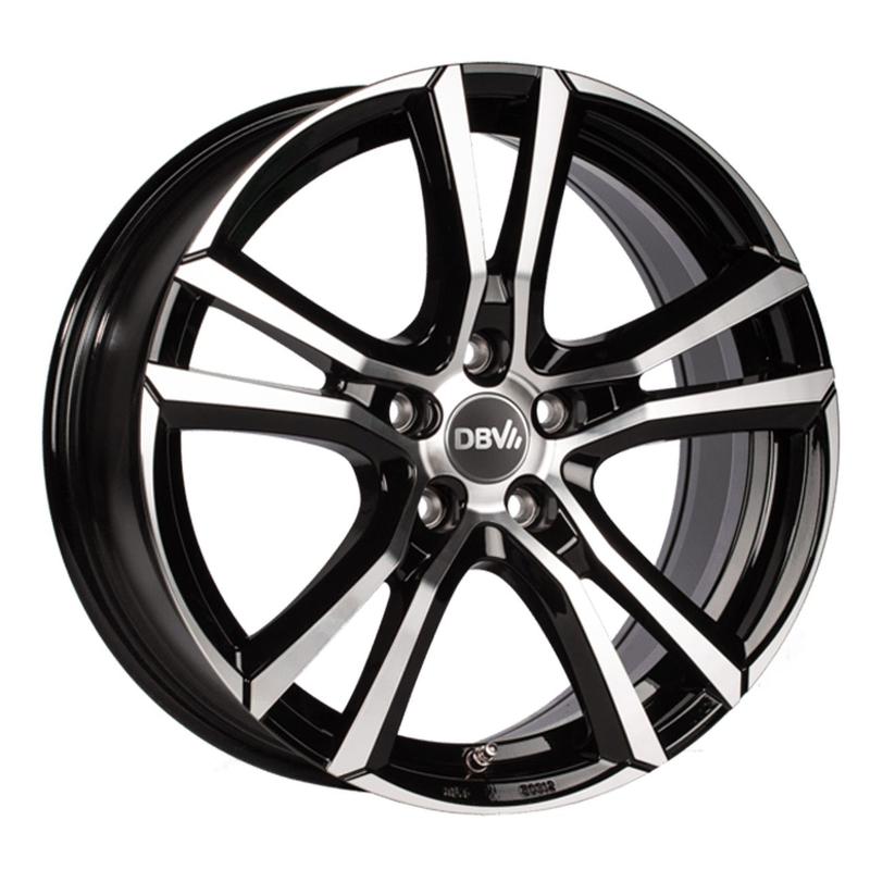 DBV ANDORRA schwarz glänzend frontpoliert 6.5Jx16 5x114.3 ET48