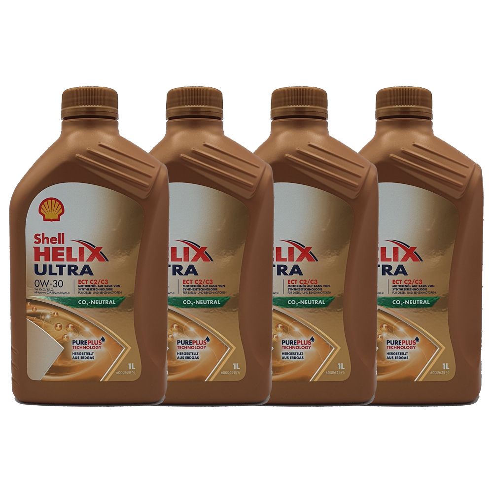 Shell Helix Ultra ECT C2 C3 0W-30 4x1 Liter