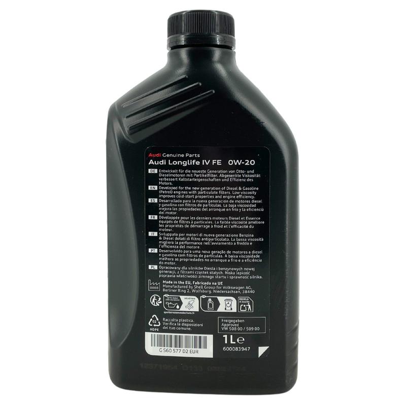 Original Audi 0W-20 LongLife IV FE 508.00 / 509.00 7x1 Liter