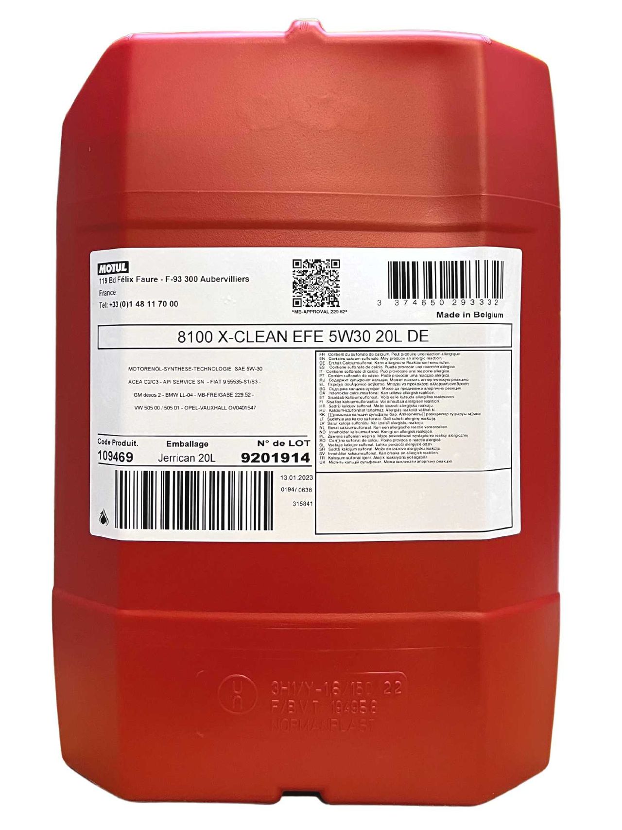 Motul 8100 X-clean EFE 5W-30 20 Liter