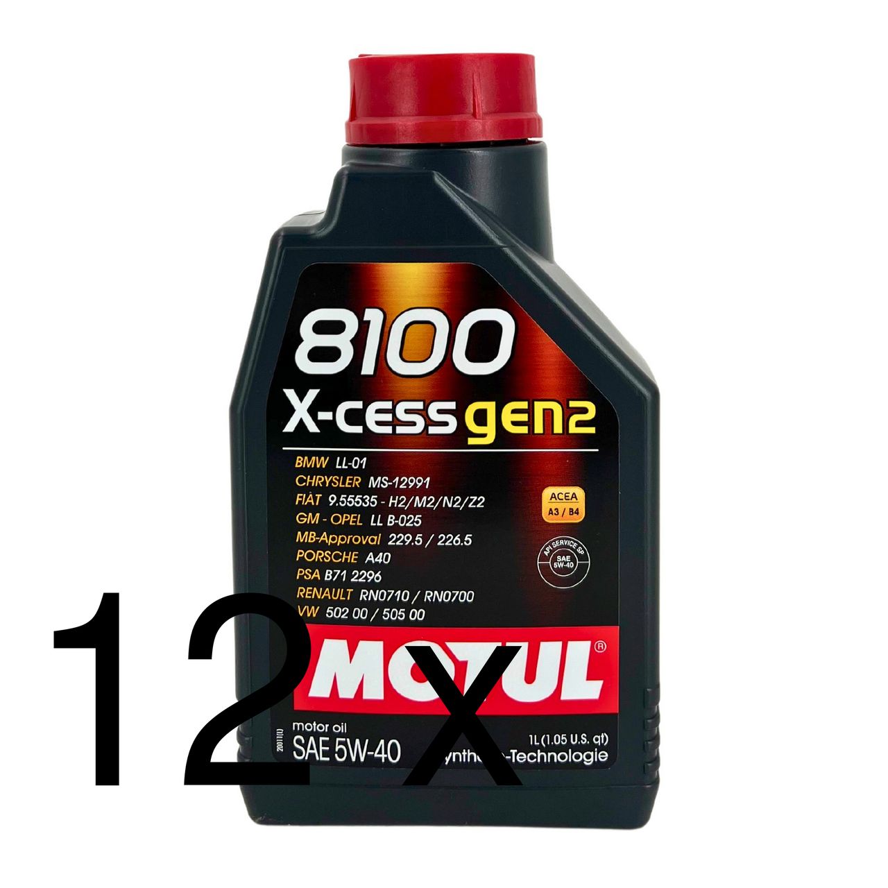 Motul 8100 X-cess GEN2 5W-40 12x1 Liter