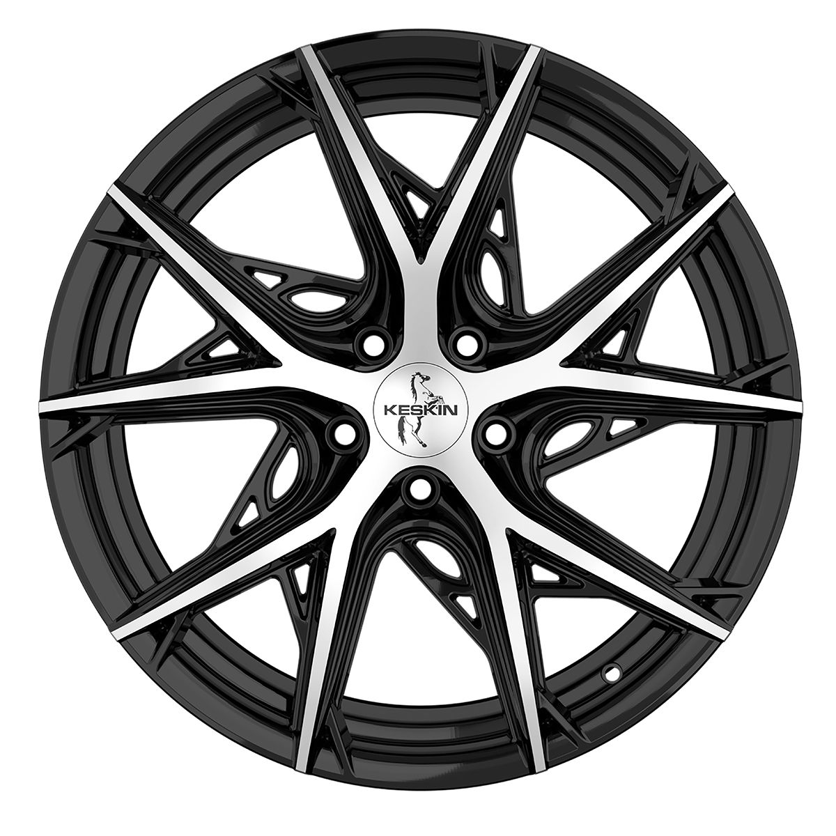 KESKIN WHEELS KT24 THUNDER black front polished 8.5Jx19 5x108 ET40