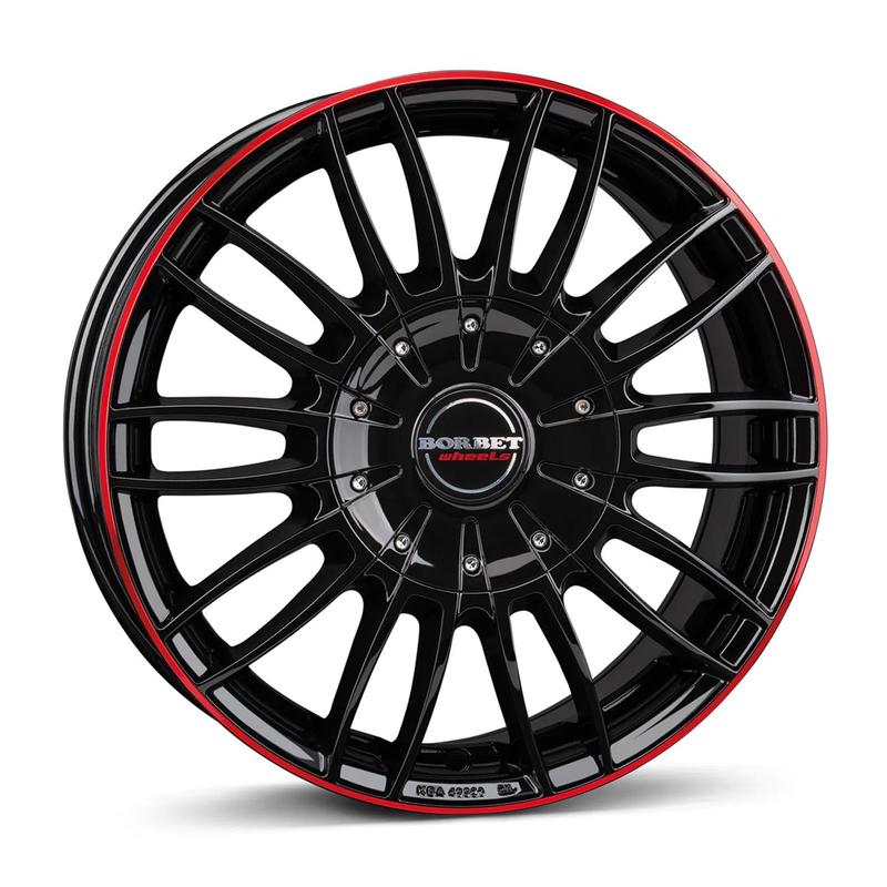 BORBET DESIGN CW3 black glossy red ring 7.5Jx18 5x130 ET53