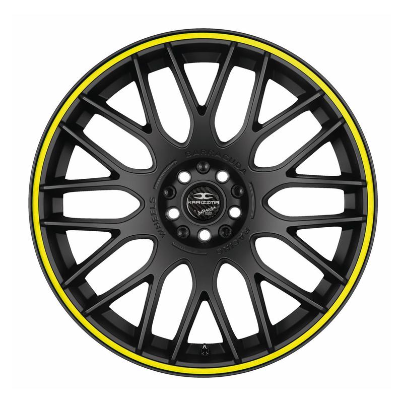 BARRACUDA KARIZZMA mattblack puresports color trim gelb 8.0Jx18 4x100+108 ET33