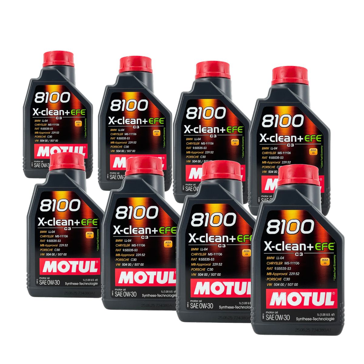 Motul 8100 X-Clean + EFE 0W-30 8x1 Liter
