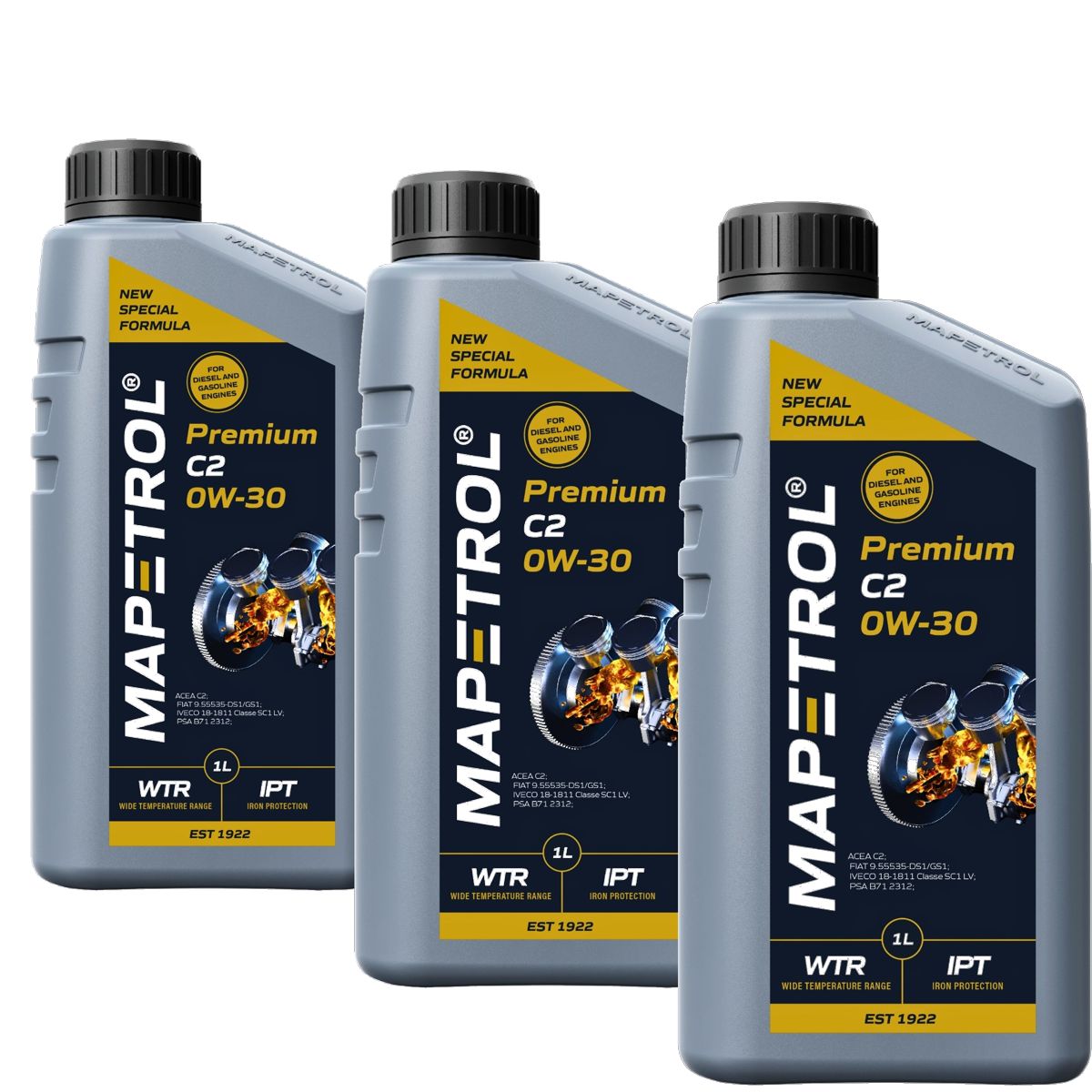 Mapetrol Premium C2 0W-30 3x1 Liter