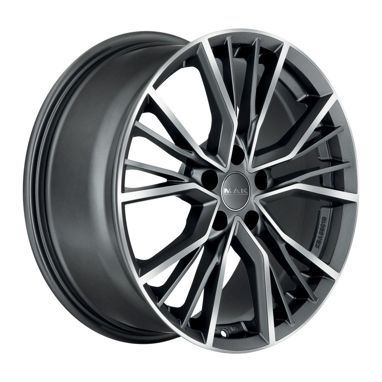 MAK UNION gun metal mirror face 10.0Jx22 5x112 ET19