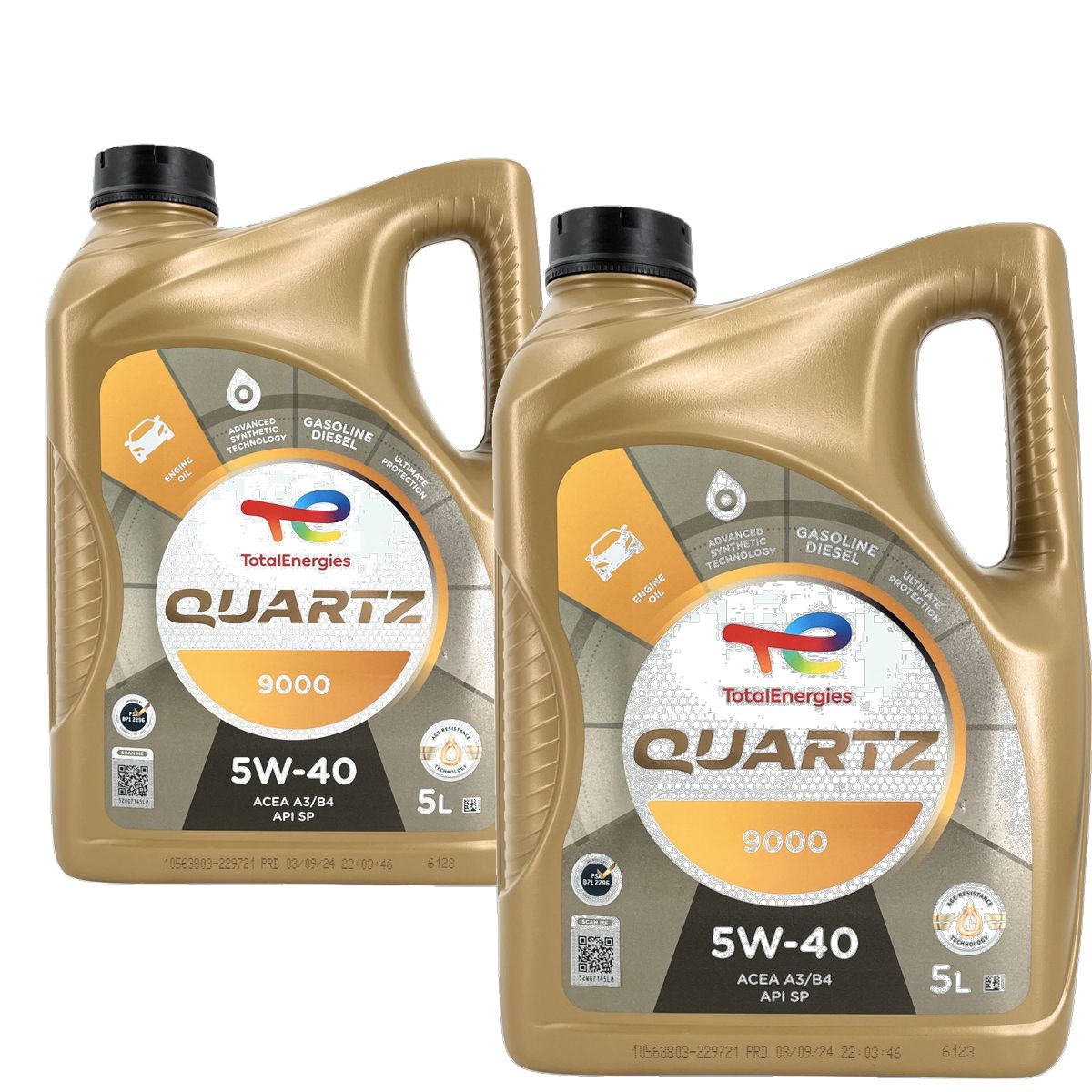 Total Quartz 9000 Energy 5W-40 2x5 Liter