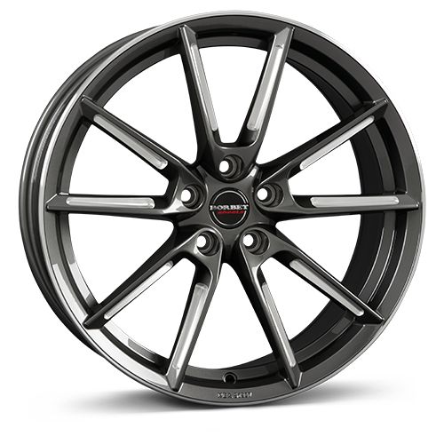BORBET DESIGN LX graphite spoke rim polished 8.5Jx19 5x112 ET40