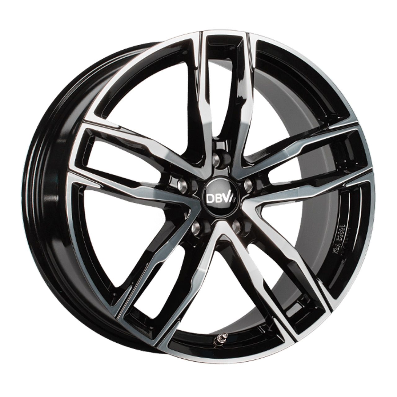 DBV VIENNA II schwarz glänzend frontpoliert 8.0Jx18 5x112 ET45