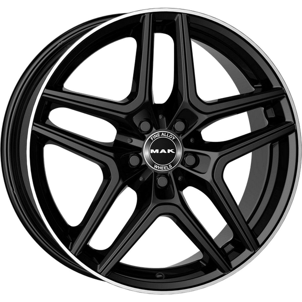 MAK AURUM gloss black mirror ring 8.0Jx18 5x112 ET48