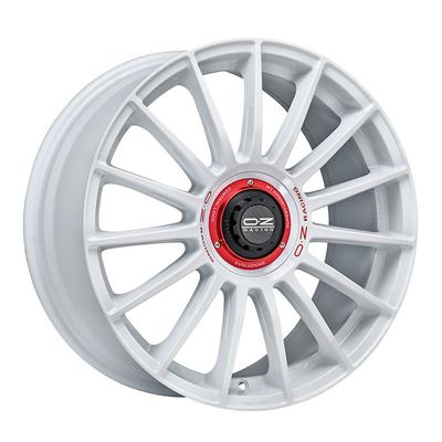 OZ SUPERTURISMO EVOLUZIONE WRC race white + red lettering 8.5Jx20 5x112 ET45