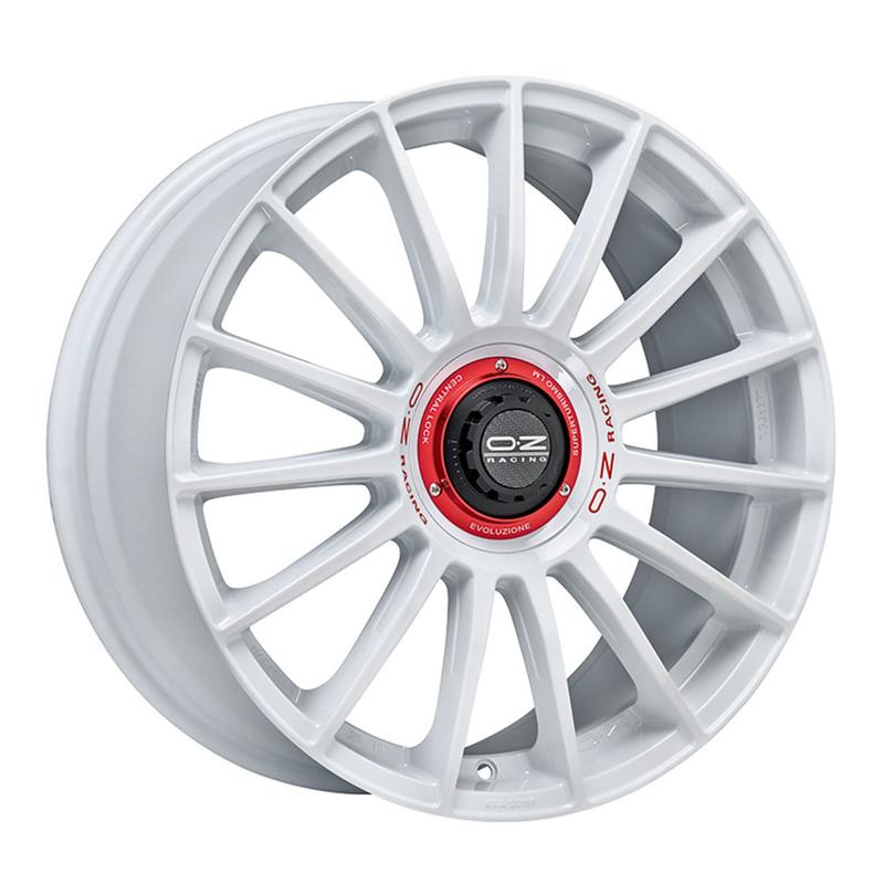 OZ SUPERTURISMO EVOLUZIONE WRC race white + red lettering 8.5Jx19 5x114.3 ET38
