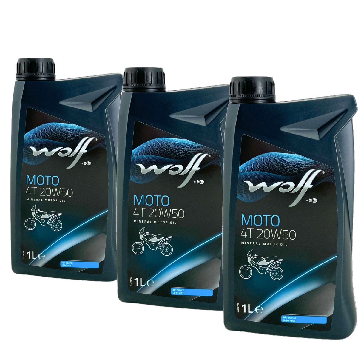 Wolf Moto 4T 20W-50 3x1 Liter