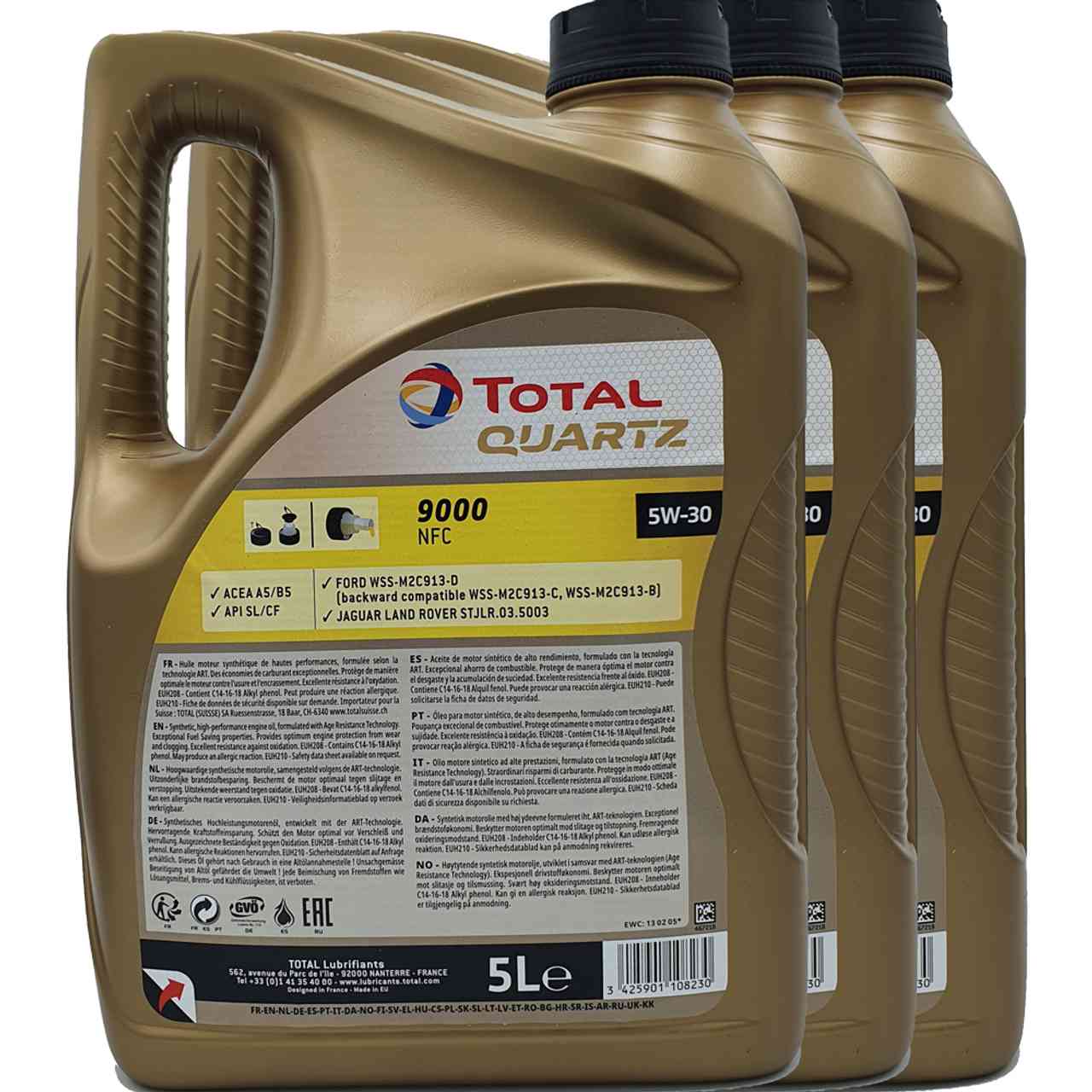 Total Quartz 9000 NFC 5W-30 3x5 Liter